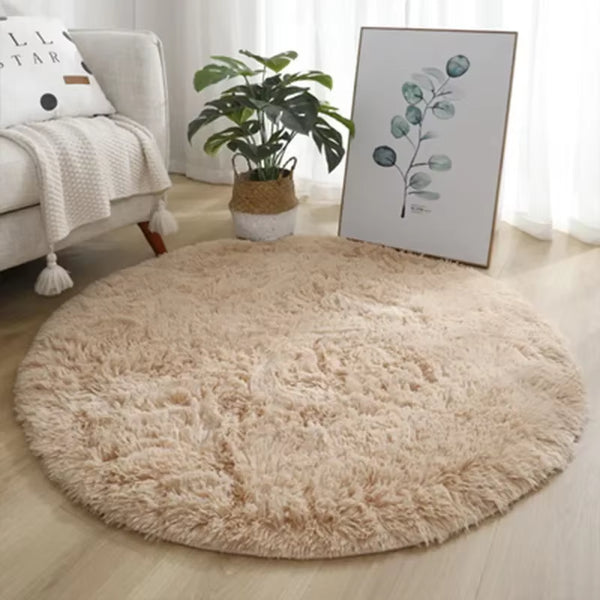 Ultra Soft Plush round Rug Mat - Fluffy White Carpet for Living Room, Home Decor and Bedroomr, Bedroom and Kids Room